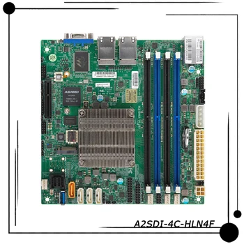 A2SDI-4C-HLN4F Už Supermicro Serverio Plokštė 8SATA 4 Tinklo plokštė, 4 Branduolių Mažos Galios NAS Minkštas Maršruto Nuotolinio Valdymo ITX