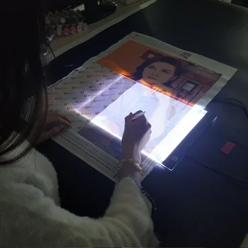 A3 LED Šviesos Padas Grafinis Tablečių Artcraft Sekimo Šviesos Lange Kopijuoti Valdybos Tapybos, Rašymo, Piešimo Tablet Eskizavimo Skydelis