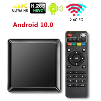 Naujas Android 10.0 TV Box 16GB 2GB 2.4 G 5G Wifi BT4.1 3D 4K Media Player 